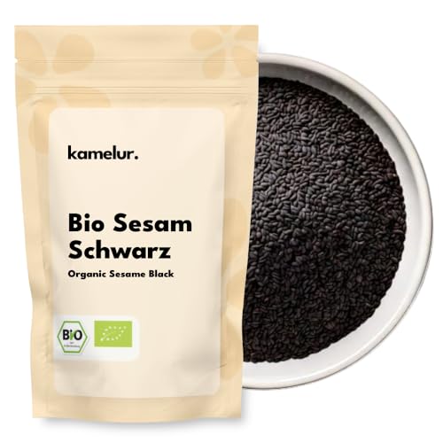 Kamelur Bio Sesam Schwarz (1kg) - Sesamsamen Nicht Geröstet Und Ohne Zusätze
