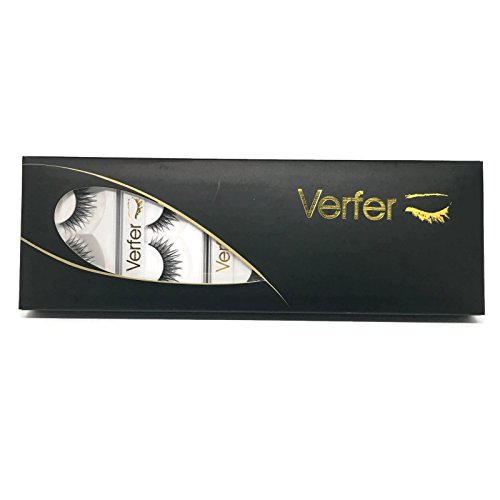 VERFER faux cils matière synthétique souple avec des pattes à effet 3D 10 paires) 3D cils avec effet volume, SÉRIE NATUREL. (23)