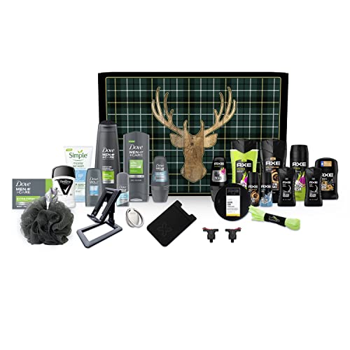 AXE Adventskalender DIY 2022 für Männer mit AXE, Dove Men+Care, Rexona Men & Simple mit 24 ausgewählten Pflegeartikeln & Accessoires, einzigartiges Pflegeset für die Adventszeit 1 Stück