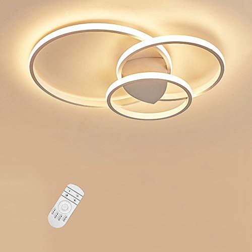 LED Deckenleuchte, 54W Einfache Moderne Aluminium Deckenlampe, Mit Fernbedienung Dimmbar, Runde LED Deckenleuchten for Wohnzimmer Schlafzimmer Arbeitszimmer, Dimension Φ55 * H8cm [Energieklasse A ++] Cover