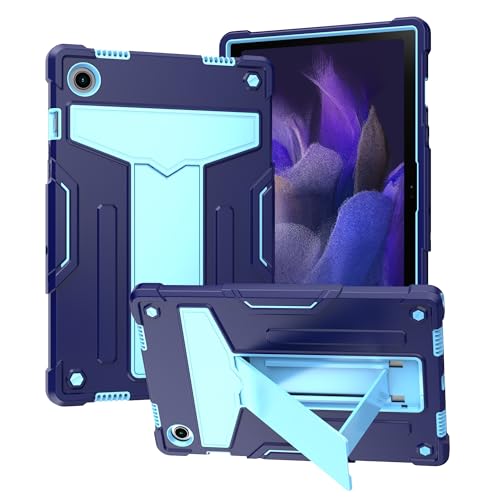 Coque Samsung Tab A8 antichoc et robuste pour une protection hybride bleue
