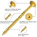 #14 x 10 Inch Wood Structural Lag Screws 108Pcs Star Drive Decking Wood Screws, Rust Resistant Timber Screws for Timber/Log/Landscaping (Yellow)