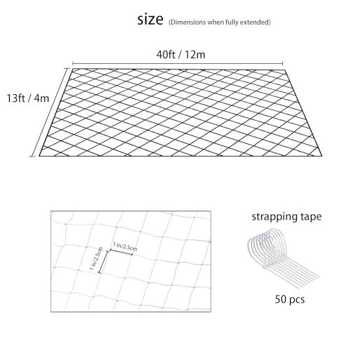 WIDJOQI Rede antipássaro, rede de jardim, rede de pomar, rede de remendo de vegetais, rede de varand