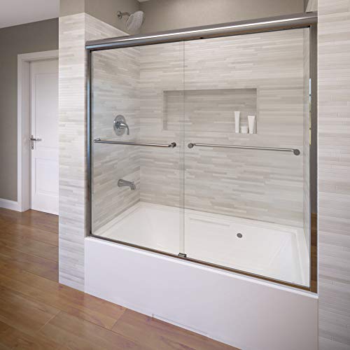 Basco Shower Door Celh05A6058Xpsv Celesta Sliding Tub Door, Chrome, Silver #TOP27