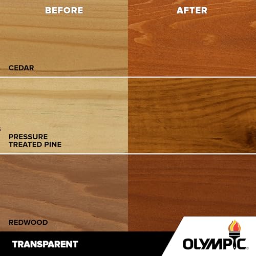 Olympic Maximum 1 gal. Redwood Transparent Exterior Stain and Sealer in One Low VOC - Thumbnail 7