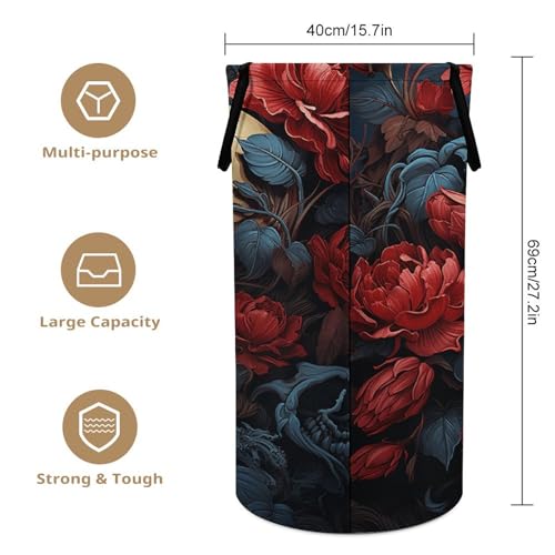 Panier à linge imperméable et pliable avec poignées ergonomiques