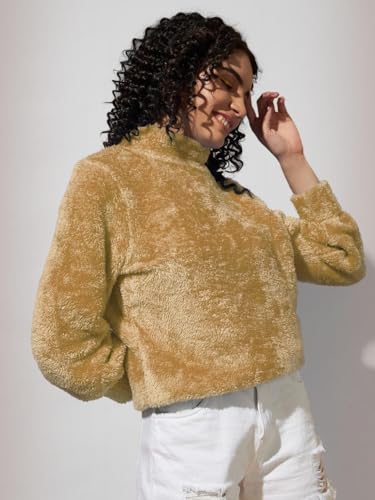 Image of THE DRY STATE Women's Fur Pull Over With High Neck
