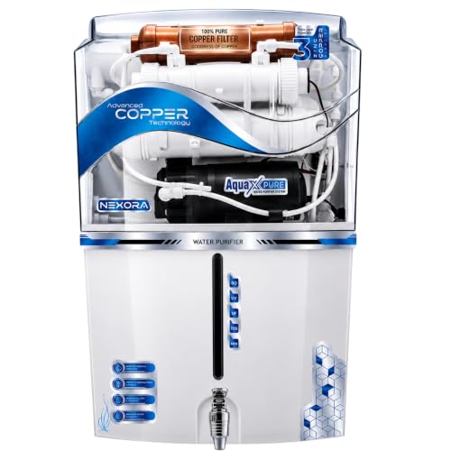 Image of Aqua X Pure NEXORA RO Water Purifier | Advanced RO + UV + UF Purification | Copper & Zinc Technology | 12 L Storage Tank | Saves Up to 60% Water | 1 Year Warranty*.