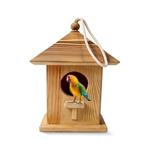 Bird Box, Bird Houses for Garden Outdoor Hanging Birdhouse for Durable Natural Wood Nest Boxes for Birds Suitable for Many Different Species of Birds