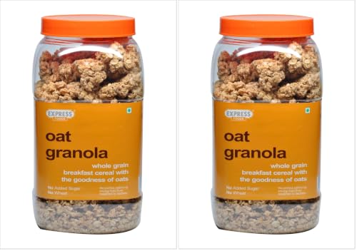 Image of Express Foods Oat Granola Breakfast Cereal, 1kg (Pack of 2)