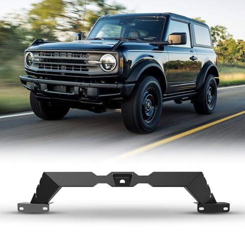 I1MOTOR Bull Bar for 202-2025 Ford Bronco (Not for Bronco Sport), Front Bull Bar with 22-Inch LED Light Brackets, Front View Camera Brackets, Black Textured Finish (3C)