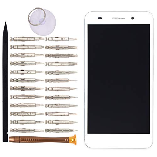 Image of LCD Screen Display Digitizer Touch Panel with Frame Screen Replacement for Honor Holly 3 Huawei Y6 II Honor 5A(White)