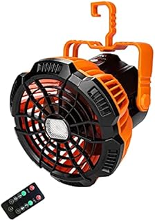 Ładowany wentylator kempingowy USB z latarnią LED, pilot zdalnego sterowania 3 prędkości wiszący wentylator sufitowy na obóz do sportów na świeżym powietrzu i domu