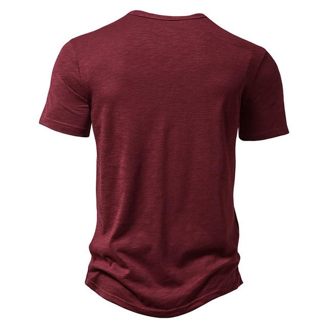 Image of Men's Fashion Henley Neck Half Sleeve T-Shirts