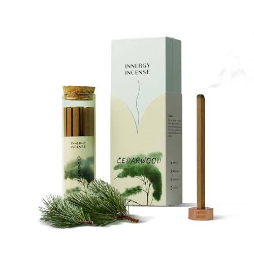 Innergy Cedarwood Incense Sticks No Bamboo Core Natural Wood Aroma
