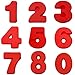 Stampi in silicone per torta numerica numerica di colore rosso, 9 pezzi, stampi per torte, per compleanno, matrimonio, anniversario
