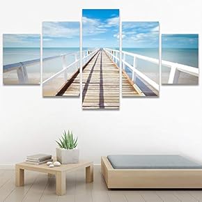 SIGNWIN 5 Panel Canvas Wall Art Modern Art...