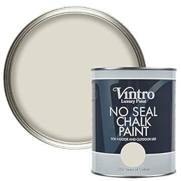 Vintro | No Seal Chalk Paint | Interior & Exterior Use | Furniture | Walls | Wood | Metal | 1 Litre (Yorkshire Stone)