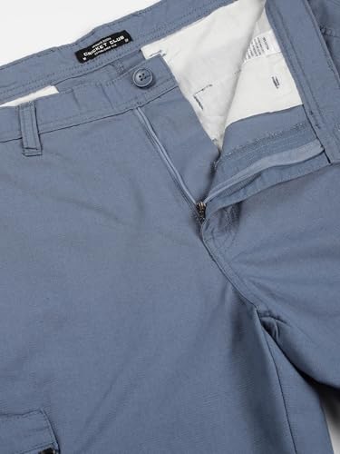 Image of Thomas Scott Men's | Solid | Light Weight | Breathable Fabric | 2 Zipper Pockets | Mid Rise | Regular Fit | Cotton Blend | Button Waist | Chino Trouser | Pants