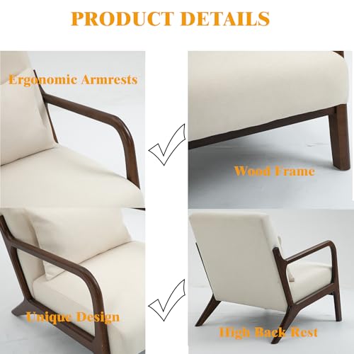 Sillón Moderno Blanco Tela Terciopelo miniatura 4