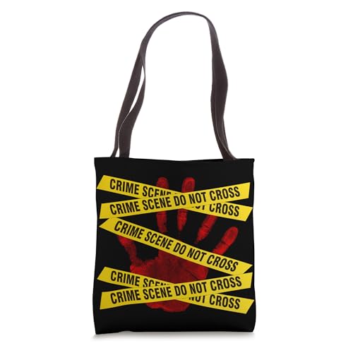 CSI - Crime Scene, Forensic Science, Police - Red Handprint Tote Bag