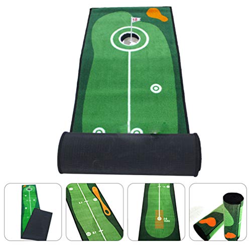 BESPORTBLE Conjunto de Colocação de Golfe para Uso Interno de Colocar Tapete de Prática de Golfe Ver