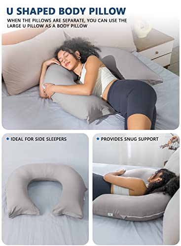 Insen Reading Pillow, Back Pillow For Sitting In Bed For Reading, Nurse & Relax, Reading Pillow For Adults, Moms & Kids, Sit Up Pillow For Bed, Cooling Tencel, Light Grey #TOP6