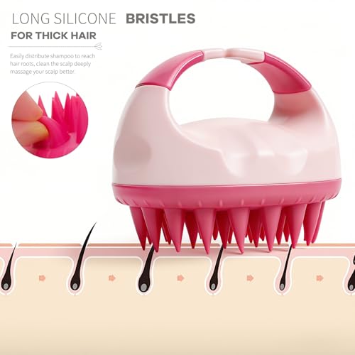 14Pcs Hair Brush Set with Sleep Bonnet,Detangle Hair Brush And Spray Bottle, 3 Pieces Smooth Hairbrush For Toddlers, Suitable For Wet and Dry Hairstyles, Suitable For Adults And Children (PINK)