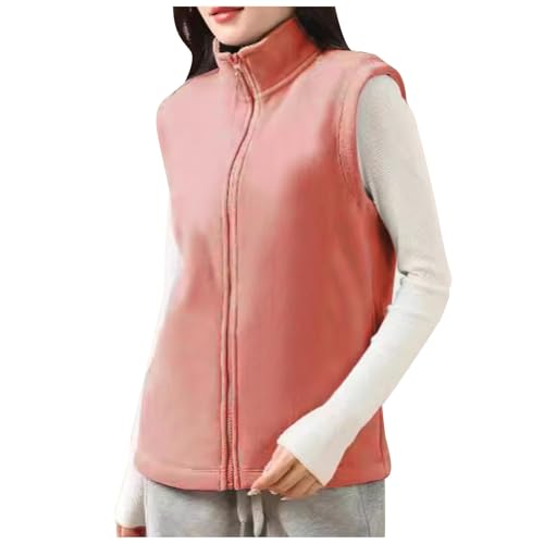 2024 Gilet Termici da Donna - Leggero con Zip Giacche Calde Fleece Senza Maniche Casual in Maglia A Coste Teddy Giacche Peluche Antivento in Pile Felpato Smanicato Thickened Waistcoat Vests