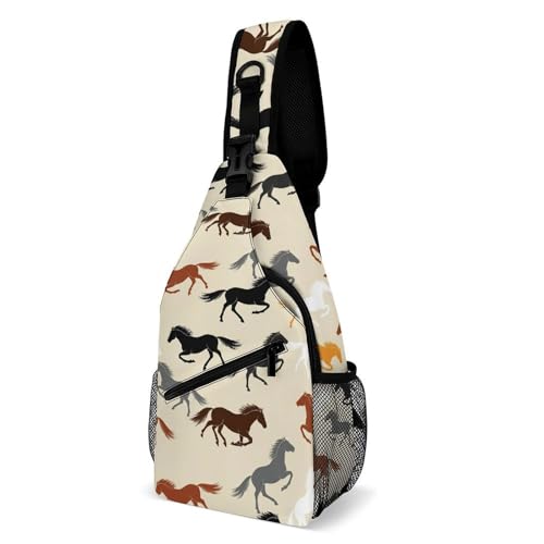 Sacoche bandouliere pour randonnée cheval et sac de poitrine sport