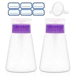 Acetone Pump Dispenser Push Down Pump Dispenser Lockable Alcohol Dispenser Bottle 2 Packs 180ml One-Touch Pump Dispenser Empty Bottle For Alcohol,Acetone,Nail Polish & Makeup Remover, Toner ect.