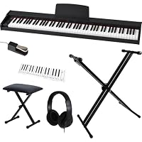 Amazon | TORTE トルテ 電子ピアノセット 木目調 スリムデザイン 88