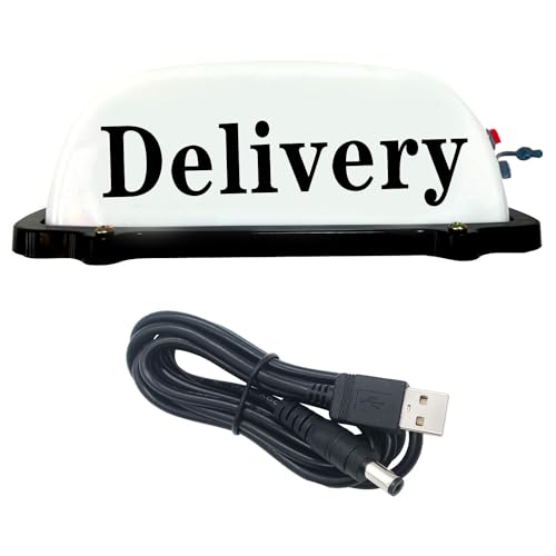 Lámpara LED Taxi Techo Coche Recargable Base Magnética Rojo miniatura 2
