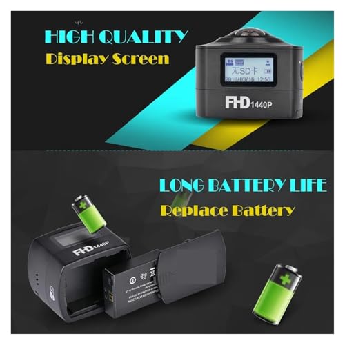 Ficha técnica Cámara De Deportes De Acción WiFi Dimensión Completa 360 Grados Vídeo Panorámico Impermeable Para Buceo Escalada Compatible con VR - Fernando Cortés