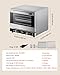 VEVOR Commercial Convection Oven, 66L/60Qt, Half-Size Conventional Oven Countertop, 1800W 4-Tier Toaster w/Front Glass Door, w/Trays Wire Racks Clip Gloves, 120V