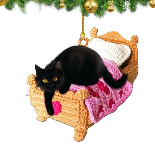Pendentif chat en acrylique, le cadeau déco idéal pour Noël - 7