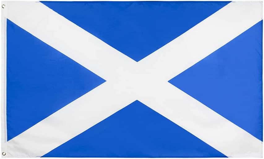 ANJOR Scotland Flag 3x5Fts - Scottish Flags With Brass Grommets 3 X 5 Ft