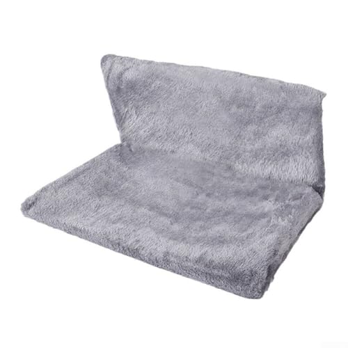 BlissfulAbode Letto pieghevole per gatti con termosifoni, design in morbido peluche con struttura in metallo, per gatti (grigio)