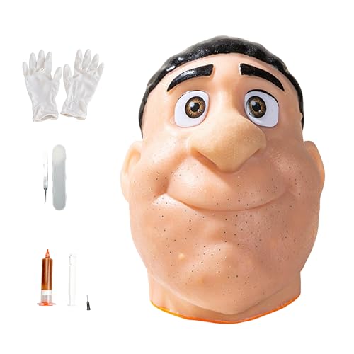 brenzo 2026 New Refillable Pimple Popping Toy – Big Head Squeeze Toy with Black Hair for Stress & Anxiety Relief, Realistic Pus Burst Fidget Toy, Fu