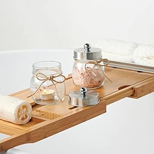 SheeChung 2 Pack Qtip Holder for Bathroom - Bathroom Jars, Cotton Swab Holders, Bathroom Organizers and Storage, Bathroom Accessories for Cotton Balls, Floss Pick, Cotton Round Pads - Brushed Steel SheeChung 2 Pack Qtip Holder for Bathroom Bathroom Jars Cotton Swab Holders Bathroom Organizers and Storage Bathroom Accessories for Cotton Balls Floss Pick Cotton Round Pads Brushed Steel