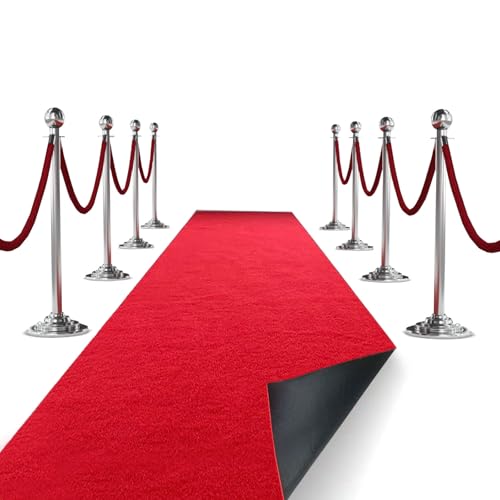 Red Carpet Runner 3x10 ft Non-Slip Stain-Resistant