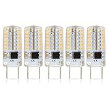 Simba Lighting G8 LED Dimmable Light Bulb (5 Pack) 1.5W T4 37mm 20W Halogen Replacement for Accent Lights, Under Cabinet Puck Light, Desk Lamps, Pendant Lights, 120V JCD Bi-Pin Base, Soft White 3000K