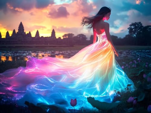 �������G �F�Ƃ�ǂ�̏� �A�N�����G�̋� �Z�b�g�ƃu���V�t�� DIY Paint by Numbers �������G ��l�p ���S�� ����G��L�����o�X �h��G ���� �A�[�g�N���t�g �z�[���f�R���[�V���� �v���[���g�C���e���A �Ǐ��� 40x60cm (�t��