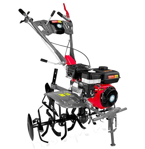 Image of DVI 7HP 4 Stroke Power Weeder with AIR Cooled Petrol Engine Suitable for Farm & Agriculture | Used for Weeding in All Types of Crops with High Carbon Metal Blades. (with RIDGER Premium Attachment)