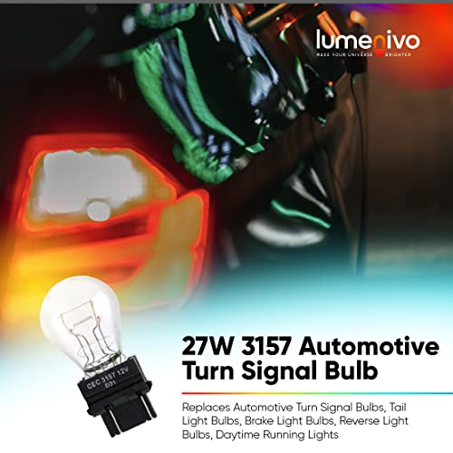 Replacement For Philips Automotive Lighting 3157Llb2 3157-27W Automotive Turn Signal Bulbs, Tail Light Bulbs, Brake Light Bulbs, Reverse Light Bulbs, Daytime Running Lights - Clear - 12.8V - 2 Pack #TOP3