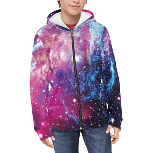 Kids Boys Girls Zip Up Hoodie Printed Hooded Sweatshirt Hoody Coat with Pocket Size S-XL3