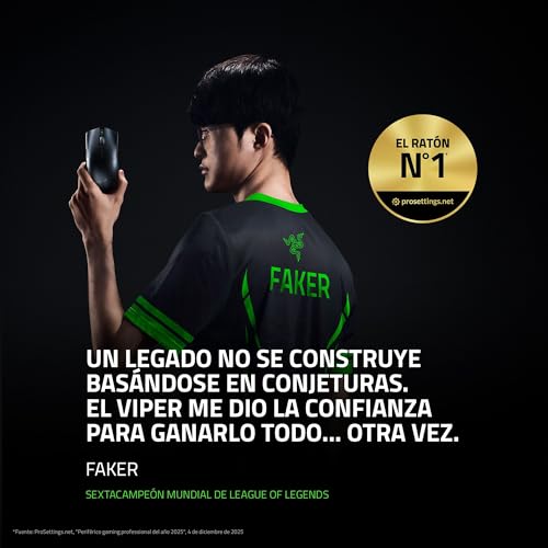 Miniatura 2 de Razer Viper V3 Pro - Ratón inalámbrico Ultraligero Esports Gaming (8K Hz HyperPolling, diseño Ligero de 55g, Sensor Focus Pro 35K dpi, HyperSpeed Wireless, 95 Horas de duración) Blanco