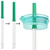 Bubrike Replacement Straws Set Compatible With Reduce Kids Coldee 2.0 Tumbler 14 Oz,Spill-Proof Replacement Silicone Top Lid Parts- 6 Silicone Valve and Straw,2 Cleaning Brushes(Multicolor) #1