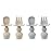 PandaEar (4 Pack) Silicone Baby Led Weaning Spoon Fork| First Training Self Feeding Utensils Set| Anti-Choke Silverware Eating Supplies for Toddler 6 Months Up (Carnation Grey)