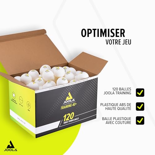 JOOLA TRAINING 40+ * 120 Balles de tennis de table, Blanc - blanc – vue 2